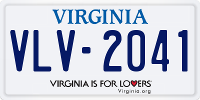 VA license plate VLV2041