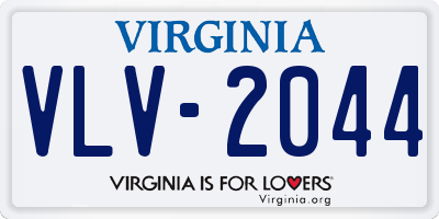 VA license plate VLV2044