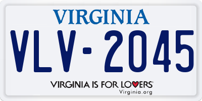 VA license plate VLV2045