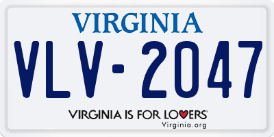 VA license plate VLV2047