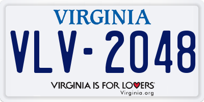VA license plate VLV2048