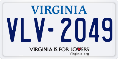 VA license plate VLV2049