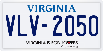 VA license plate VLV2050