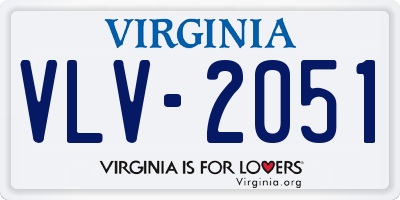 VA license plate VLV2051