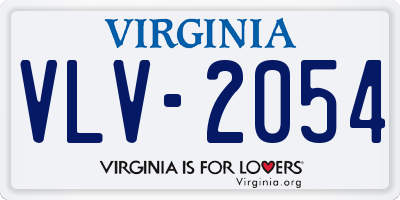 VA license plate VLV2054