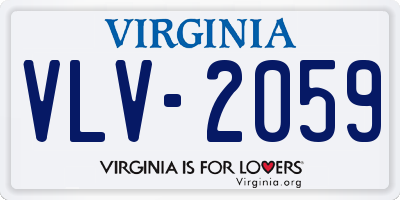 VA license plate VLV2059