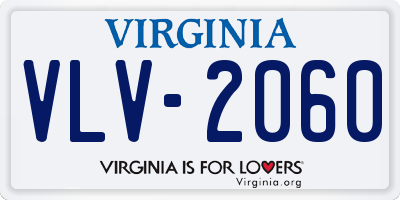 VA license plate VLV2060