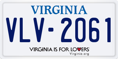 VA license plate VLV2061