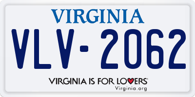 VA license plate VLV2062