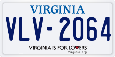 VA license plate VLV2064