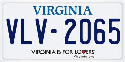 VA license plate VLV2065