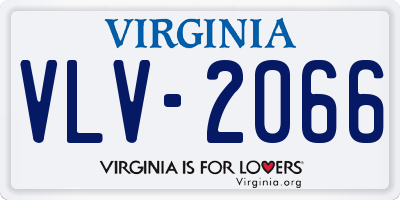 VA license plate VLV2066