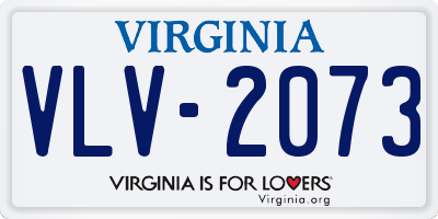 VA license plate VLV2073