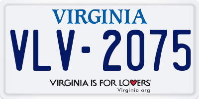 VA license plate VLV2075