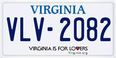 VA license plate VLV2082