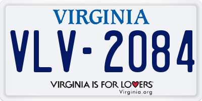 VA license plate VLV2084