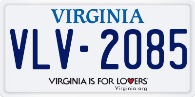 VA license plate VLV2085