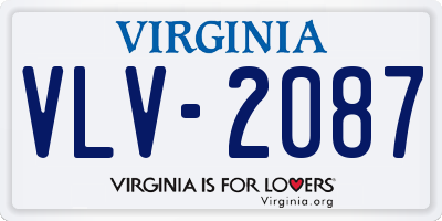VA license plate VLV2087