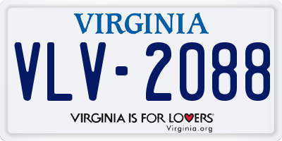 VA license plate VLV2088
