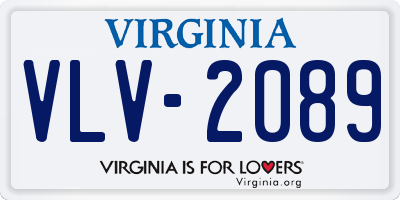 VA license plate VLV2089