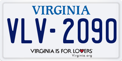 VA license plate VLV2090