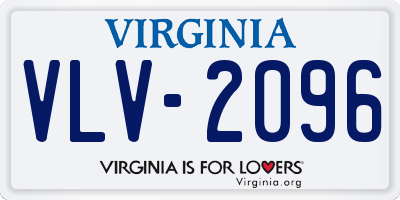 VA license plate VLV2096