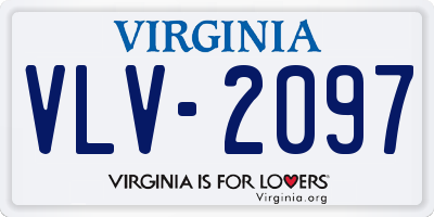 VA license plate VLV2097