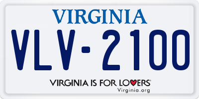 VA license plate VLV2100