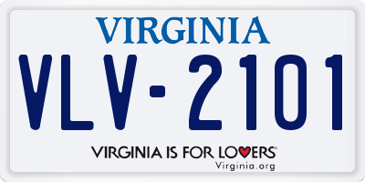 VA license plate VLV2101