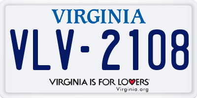 VA license plate VLV2108