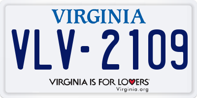 VA license plate VLV2109