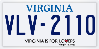 VA license plate VLV2110