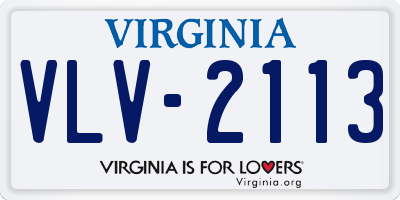 VA license plate VLV2113