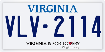 VA license plate VLV2114