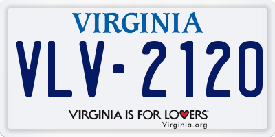 VA license plate VLV2120