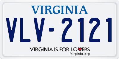 VA license plate VLV2121