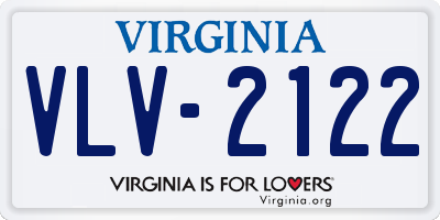 VA license plate VLV2122
