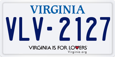 VA license plate VLV2127