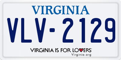 VA license plate VLV2129
