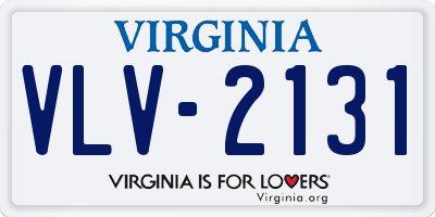 VA license plate VLV2131