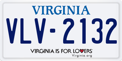 VA license plate VLV2132