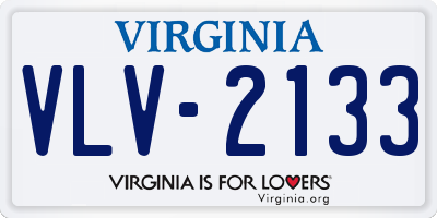 VA license plate VLV2133