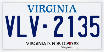 VA license plate VLV2135