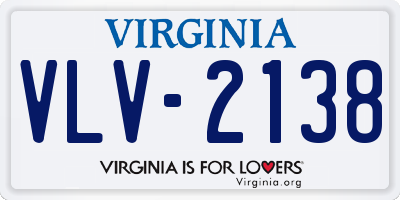 VA license plate VLV2138