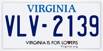 VA license plate VLV2139