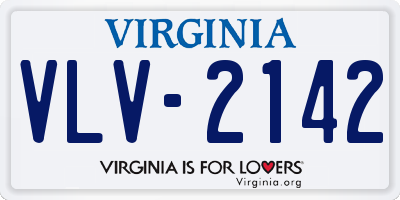 VA license plate VLV2142