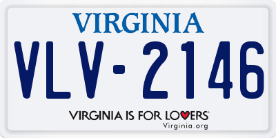 VA license plate VLV2146