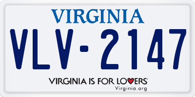 VA license plate VLV2147