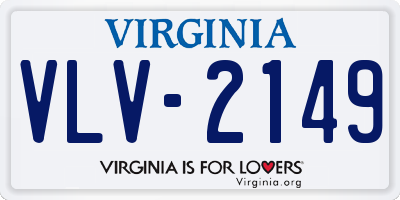 VA license plate VLV2149