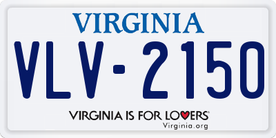 VA license plate VLV2150